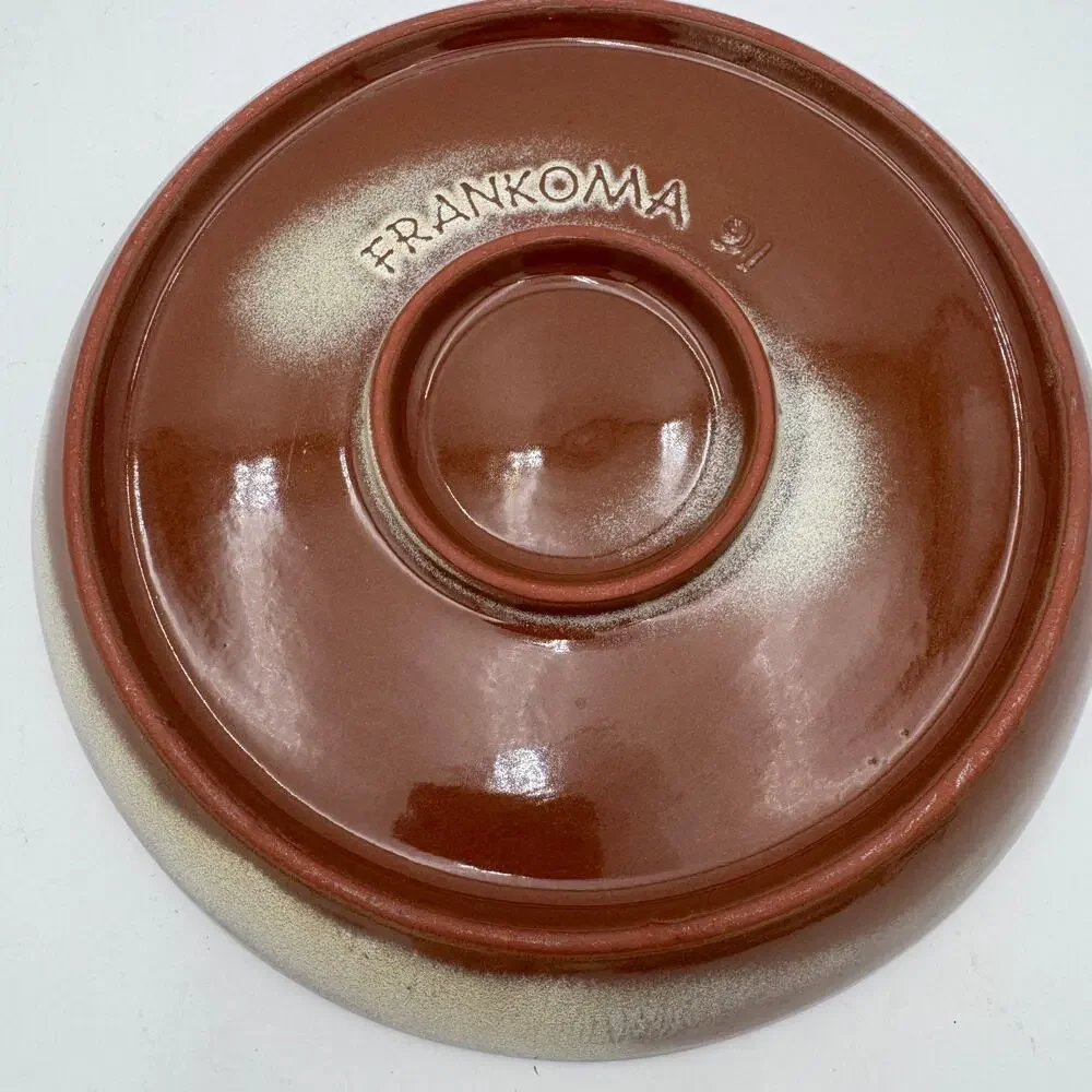 Frankoma Pie Serving Plate Platter Brown 10